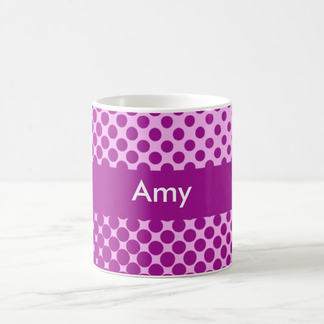 Polka Dots Personalised Name Mug (Center)