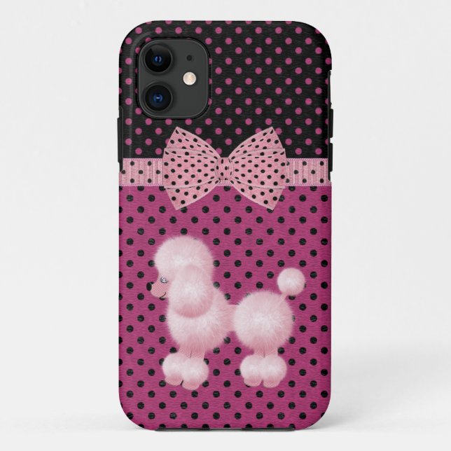 Polka Dots & Pink Poodle iPhone 5 Case (Back)