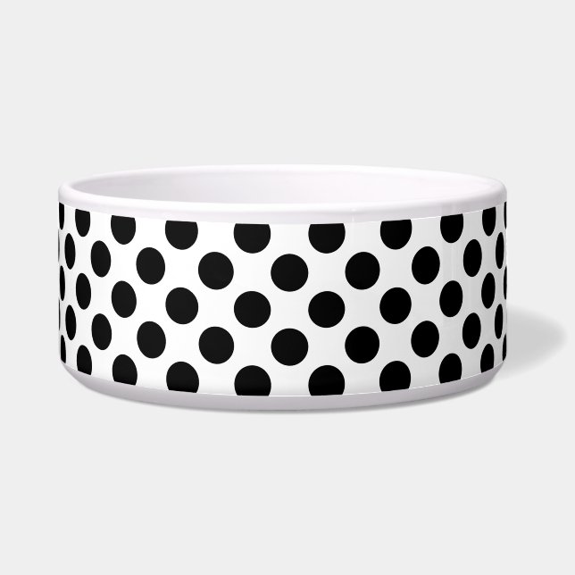 Polka Dots, Polka Dot Pattern, Black and White (Front)