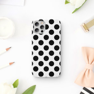 Polka Dots, Polka Dot Pattern, Black and White iPhone 11 Case