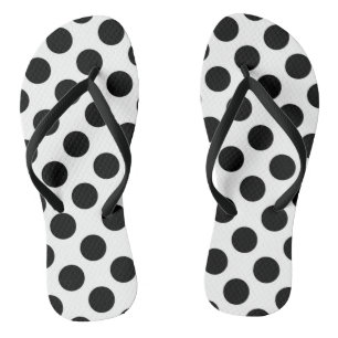 Polka Dots, Polka Dot Pattern, Black and White Thongs