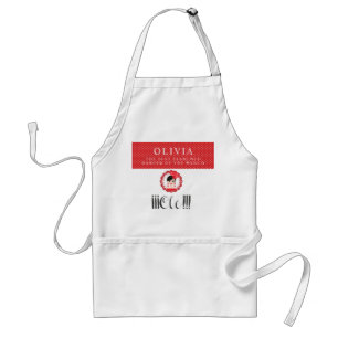 Polka Dots Red Funny Spanish Flamenca Girl for Her Standard Apron