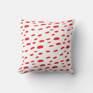 Polka Dots Red Polka Dots Dalmatian Pattern Cushion