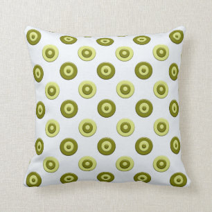 polka dots retro green pattern. cushion