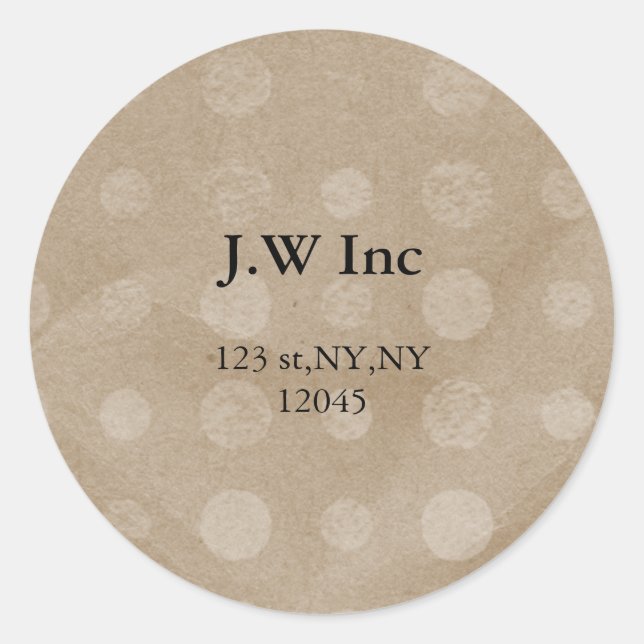 polka dots Return address label (Front)