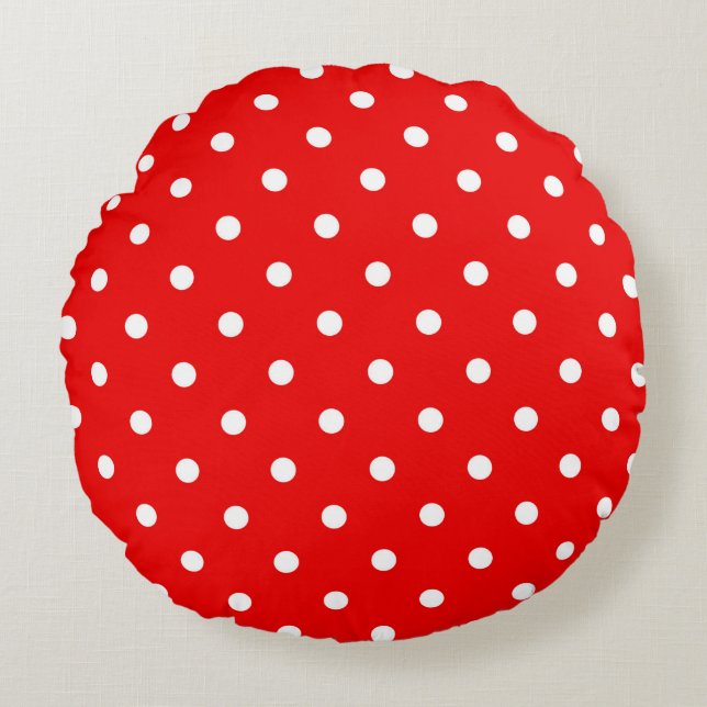 Polka dots round cushion (Front)