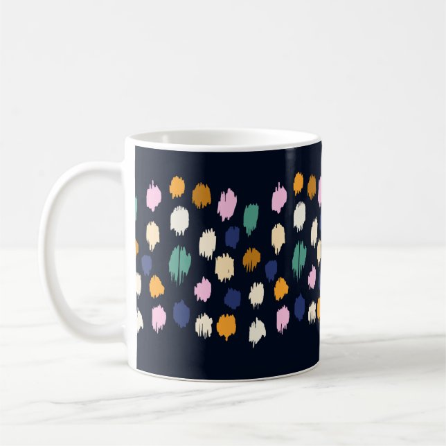 Polka dots seamless pattern coffee mug (Left)