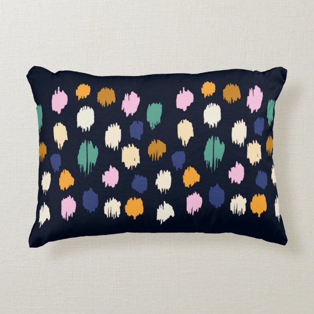 Polka dots seamless pattern decorative cushion (Front)