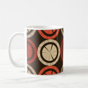Polka dots seamless pattern. Mosaic of ethnic figu Coffee Mug