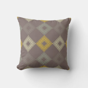 Polka dots seamless pattern. Mosaic of ethnic figu Cushion