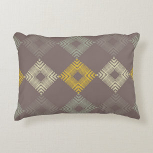 Polka dots seamless pattern. Mosaic of ethnic figu Decorative Cushion