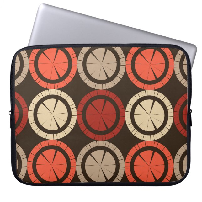 Polka dots seamless pattern. Mosaic of ethnic figu Laptop Sleeve (Front)