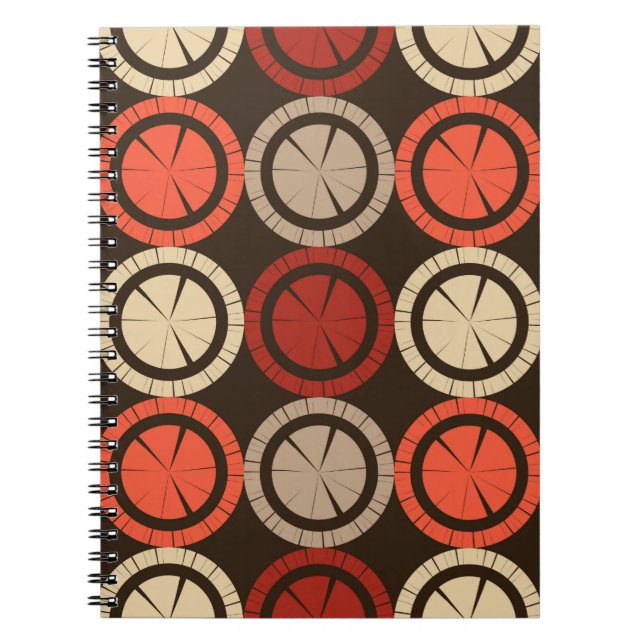 Polka dots seamless pattern. Mosaic of ethnic figu Notebook (Front)
