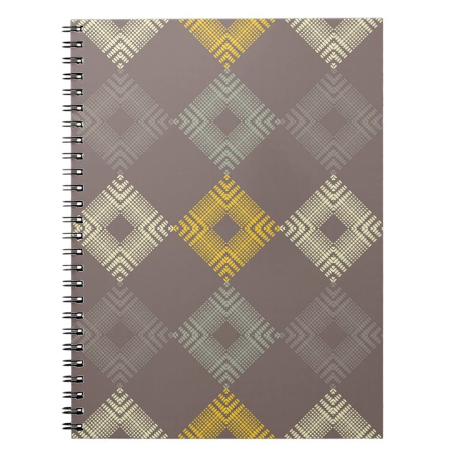 Polka dots seamless pattern. Mosaic of ethnic figu Notebook (Front)