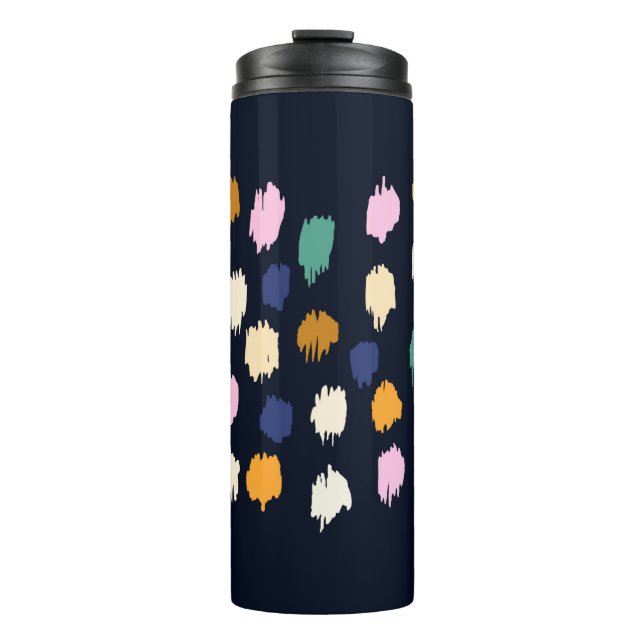 Polka dots seamless pattern thermal tumbler (Front)