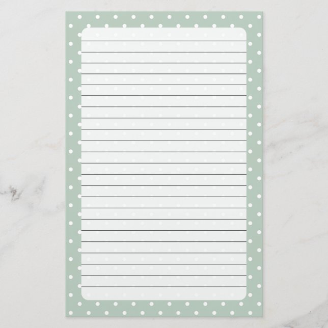 Polka Dots Stationery (Front)