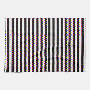 Polka dots stripes geometric pattern tea towel