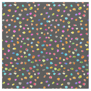Polka dots watercolor boho pop art fabric