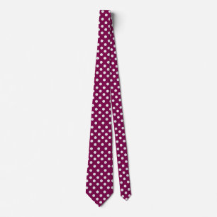 Polka dots white and purple Neck Tie