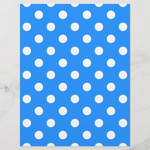 Polka Dots - White on Dodger Blue