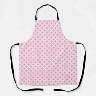 Polka dots white pink retro apron