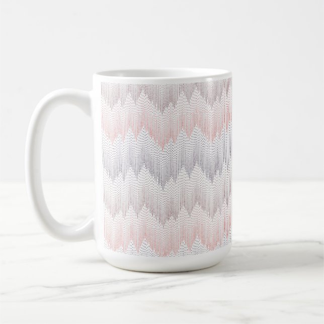 Polka Dotted Mountain Peak Pattern Coffee Mug (Left)