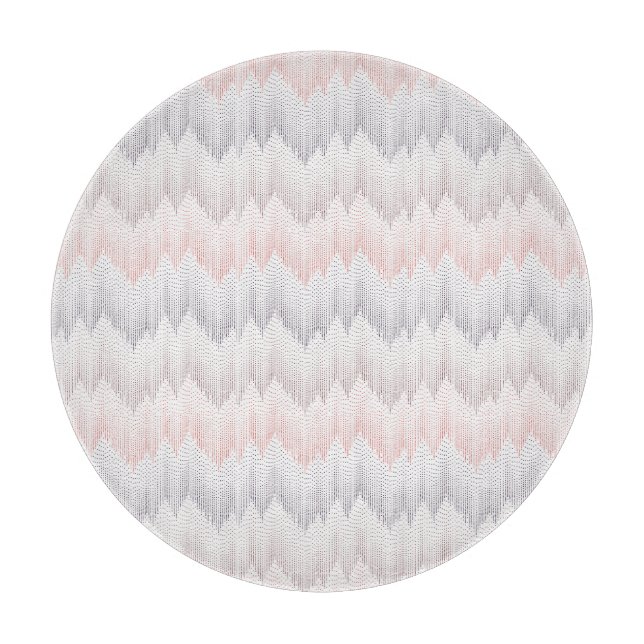 Polka Dotted Mountain Peak Pattern Cutting Board (Front)