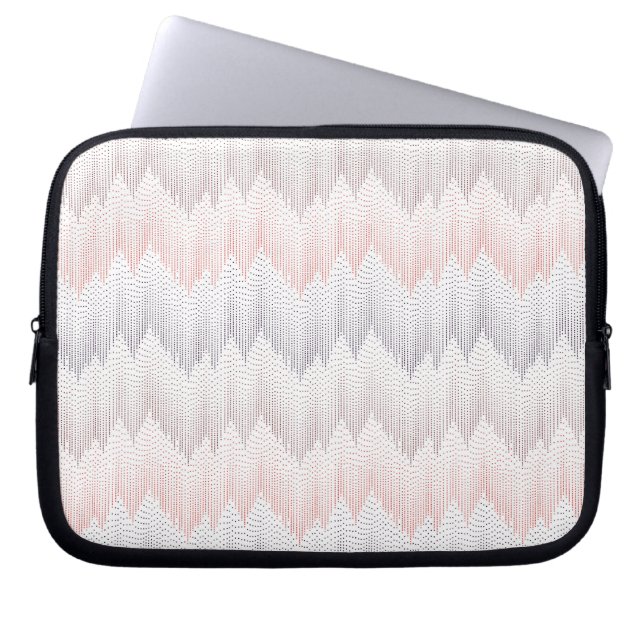Polka Dotted Mountain Peak Pattern Laptop Sleeve (Front)