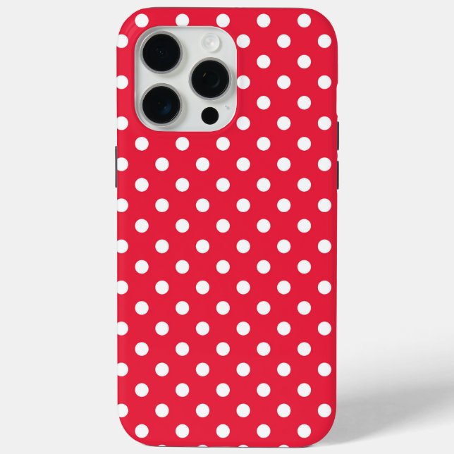 Polka Dotted Red  Case-Mate iPhone Case (Back)