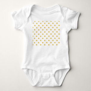 Polka Gold Glitter Dots Texture Baby Bodysuit