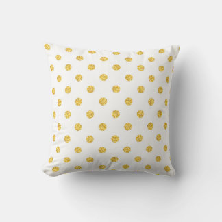Polka Gold Glitter Dots Texture Cushion