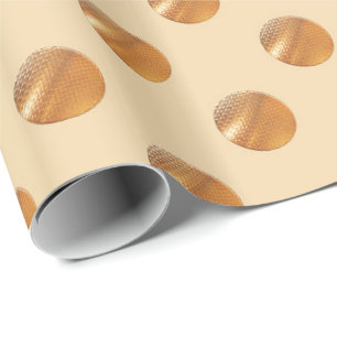 Polka golden dots wrapping paper