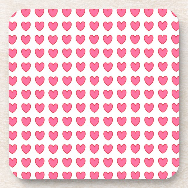Polka Hearts Coaster (Front)