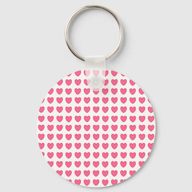 Polka Hearts Keychain (Front)