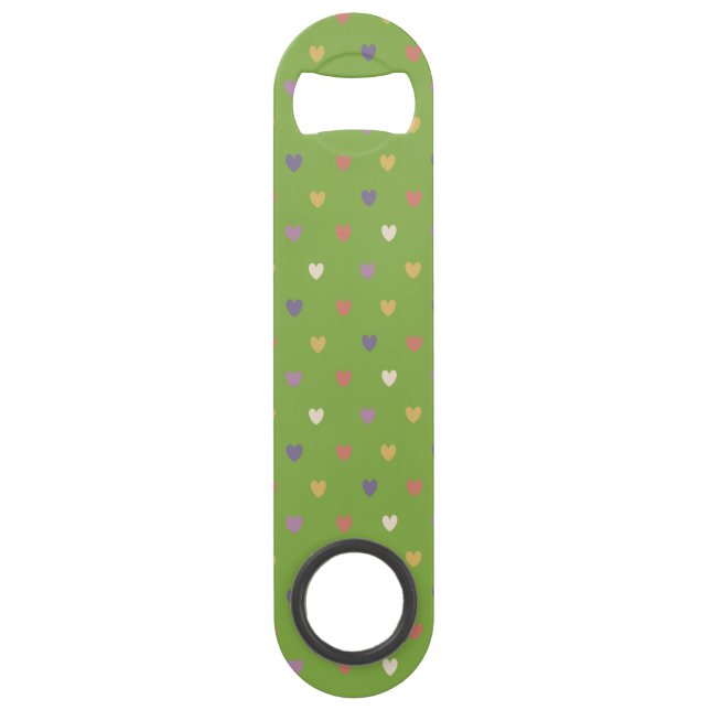 Polka hearts on greenery green (Front)