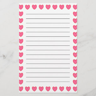 Polka Hearts Stationery