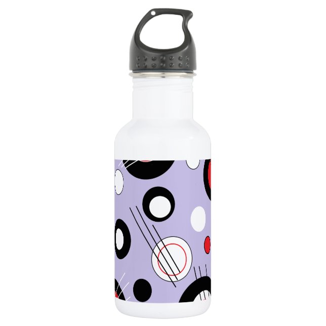 Polka Lilac 532 Ml Water Bottle (Front)