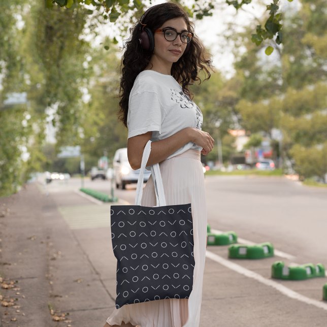 Polka lines tote bag (Creator Uploaded)