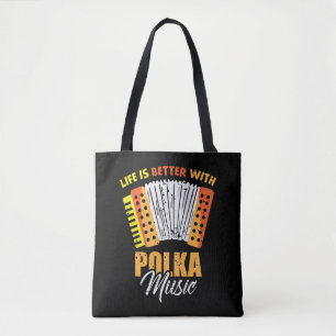 Polka Music Accordion Polish Dancing Tote Bag
