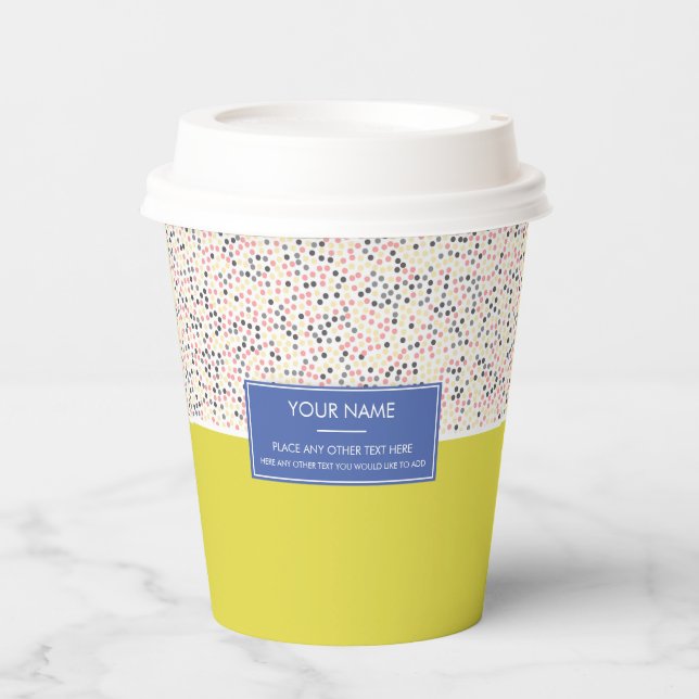 Polka Pattern Family or Corporate Paper cup (Front)