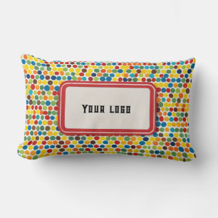 "Polka Prism Paradise: Colourful Dots Throw Pillow