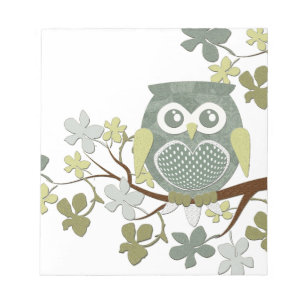 Polka Tree Owl Notepad