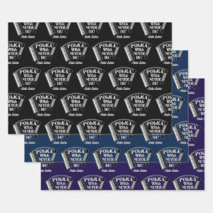 Polka Will Never Die Dresden Fans Wrapping Paper Sheet