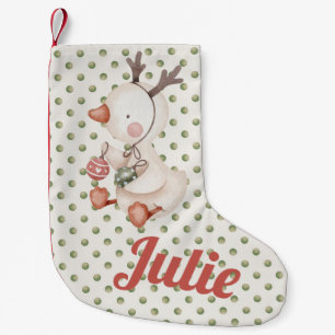 Polkadot Christmas Stockings w/ Duck