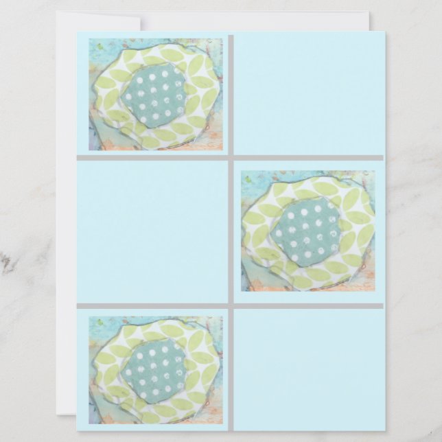 Polkadot Flower Scrapbook Paper (Front)