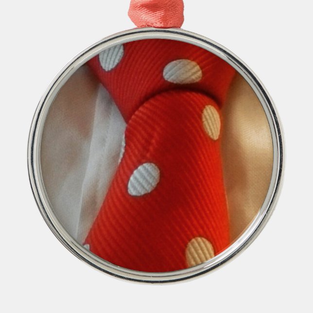 Polkadot grind metal tree decoration (Front)