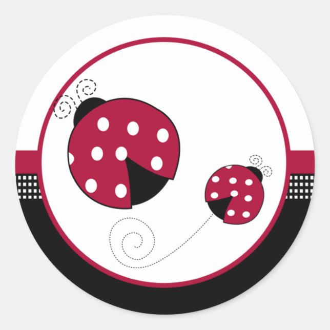Polkadot Ladybugs Envelope Seals (Front)