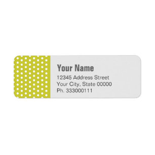Polkadot Light Green Return Address Label
