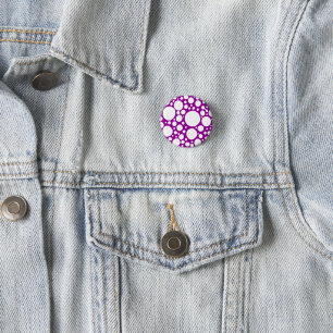 Polkadot Madness - reverse mulberry 3 Cm Round Badge