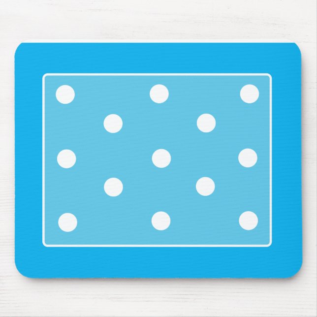 Polkadot Mousepad Sky Blue (Front)